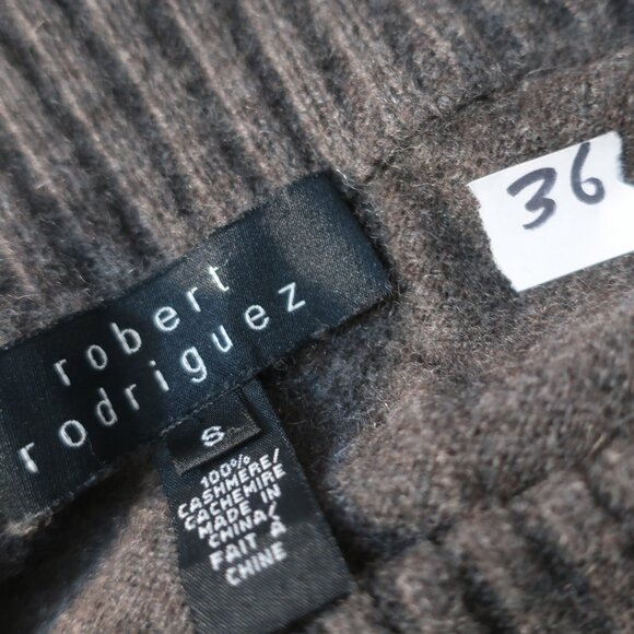 Womens Robert Rodriguez Charcoal Gray 100% Cashmere Tunic Sweater S - Picture 9 of 13